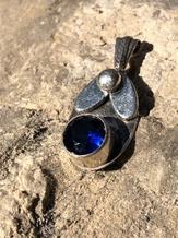 Lab Blue Sapphire Pendant