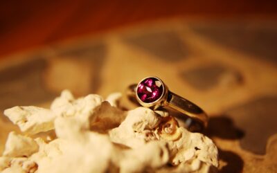 Pink Tourmaline with Sterling Silver Band