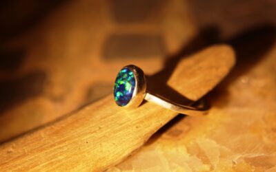 Doublet Opal with Pattered Band & Silver Enhancements