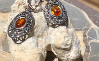 Citrine and Sterling Silver Earrings